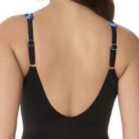 Miraclesuit Oceanus Delphine Blue Animal Print One Piece Swimsuit - Picture 6 of 12